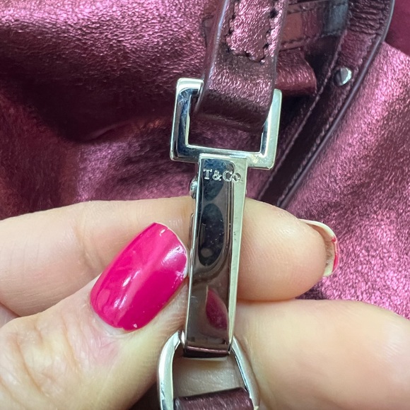 🔴Authentic TIFFANY & CO Reservable Leather &Sued Ruby Red and Rustic Red Bag🔴 - Picture 14 of 16